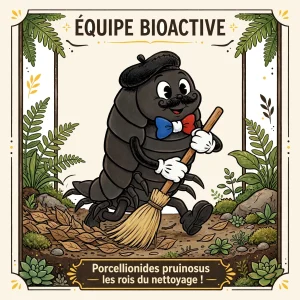 Porcellionides pruinosus sombre pour terrarium bioactif