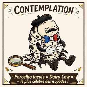 Porcellio laevis Dairy Cow, blanc à taches noires
