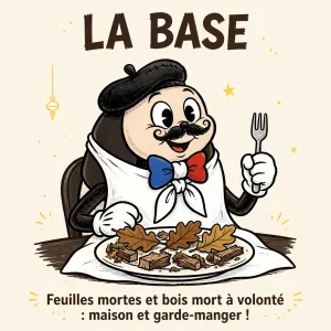 Infographie : feuilles mortes et bois mort, la base de l’alimentation
