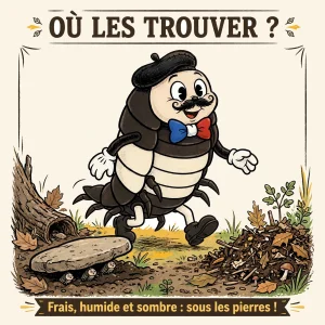 Infographie : où trouver des cloportes dans la nature