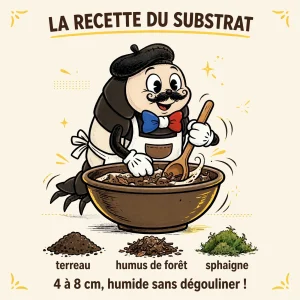 Infographie : la recette du substrat, 4 à 8 cm