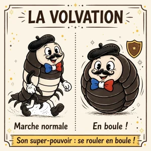 Infographie : la volvation, le cloporte se roule en boule