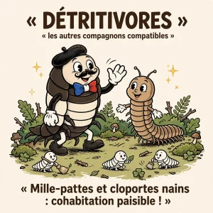 Mini : mille-pattes et cloportes nains, compagnons compatibles